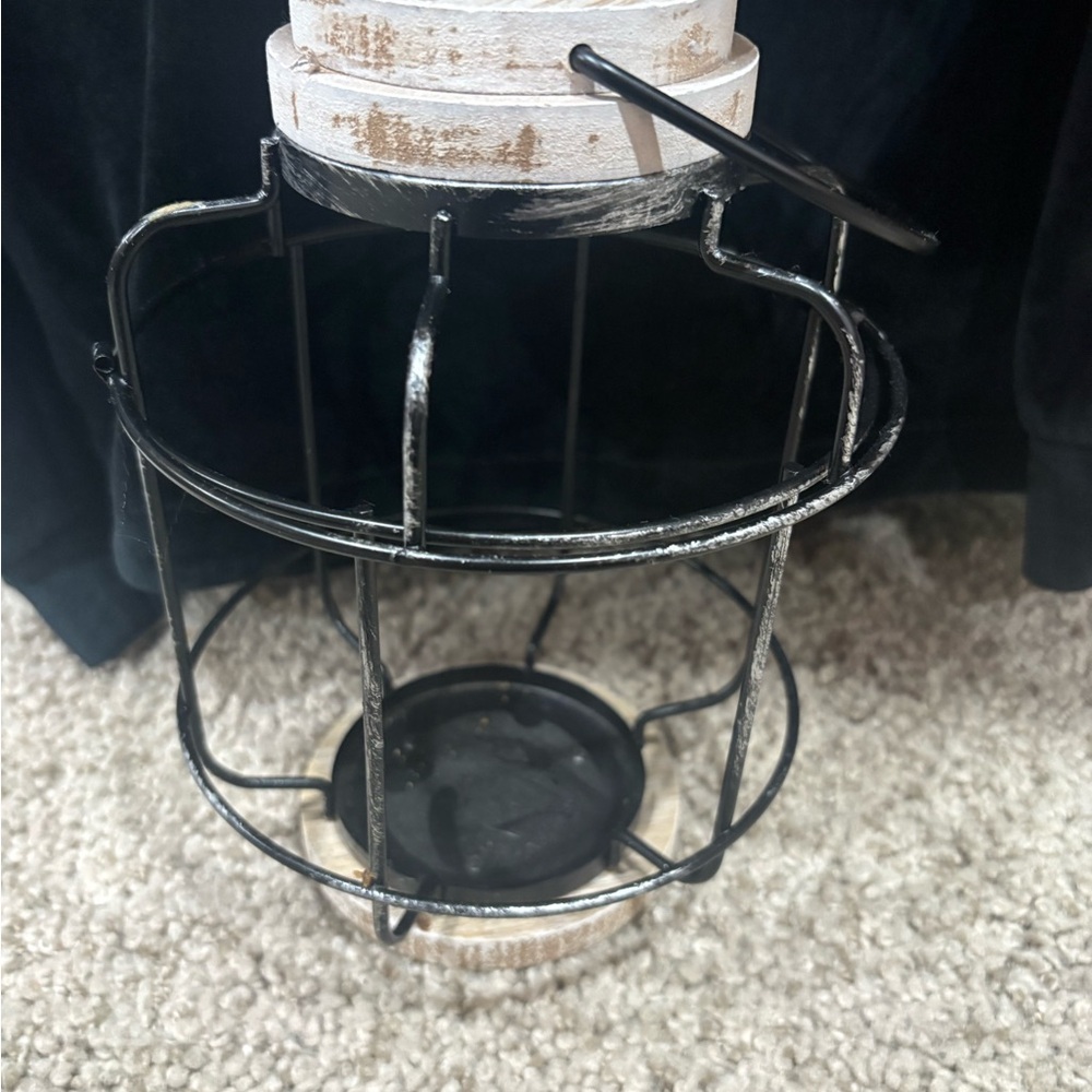 Rustic Black Metal Lantern